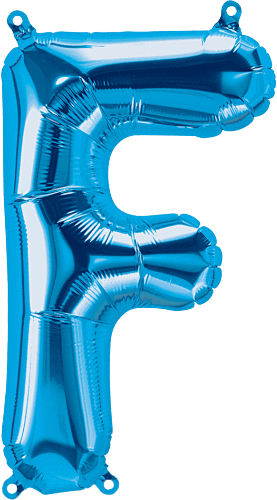 Northstar Mylar & Foil Blue Letter F 16" Balloon