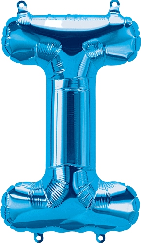 Northstar Mylar & Foil Blue Letter I 16" Balloon