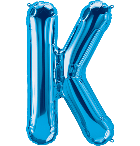 Northstar Mylar & Foil Blue Letter K 34" Balloon