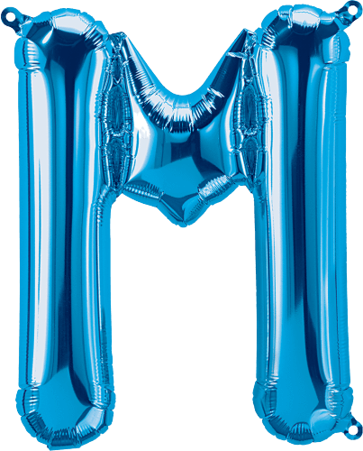 Northstar Mylar & Foil Blue Letter M 16" Balloon