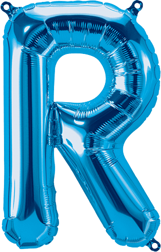 Northstar Mylar & Foil Blue Letter R 16" Balloon