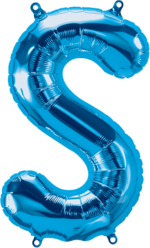 Northstar Mylar & Foil Blue Letter S 16" Balloon