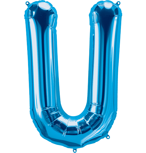 Northstar Mylar & Foil Blue Letter U 34" Balloon