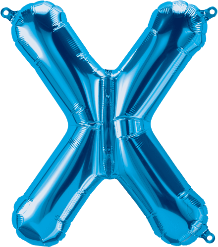 Northstar Mylar & Foil Blue Letter X 16" Balloon