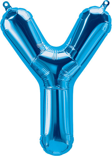 Northstar Mylar & Foil Blue Letter Y 16" Balloon