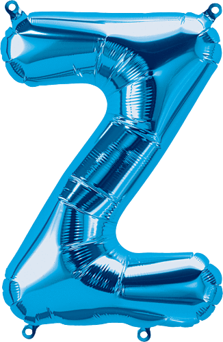 Northstar Mylar & Foil Blue Letter Z 16" Balloon