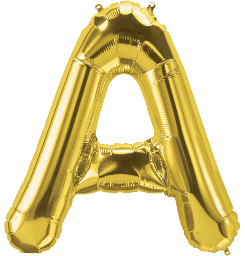 Northstar Mylar & Foil Gold Letter A 34" Balloon