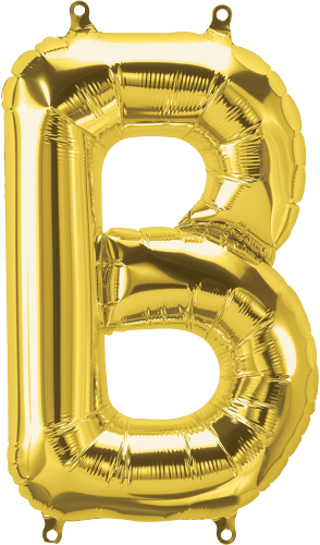 Northstar Mylar & Foil Gold Letter B 16" Balloon