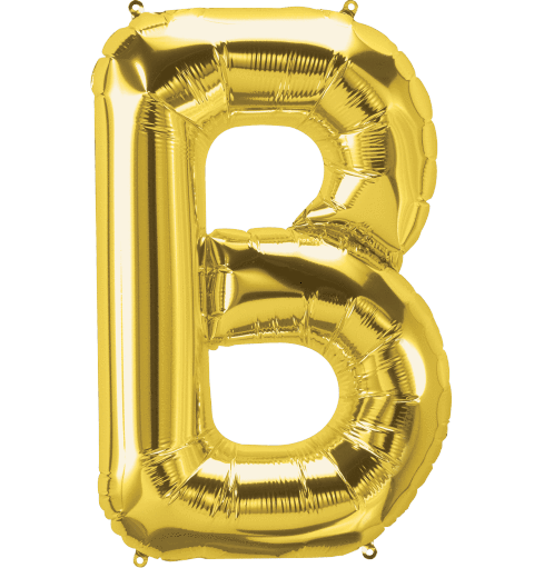 Gold Letter B 34" Balloon