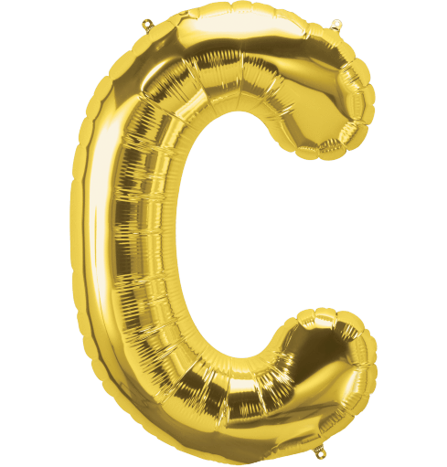 Northstar Mylar & Foil Gold Letter C 34" Balloon