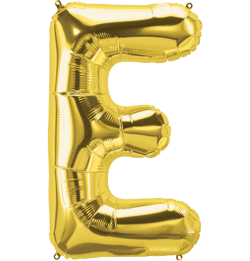 Northstar Mylar & Foil Gold Letter E 34" Balloon