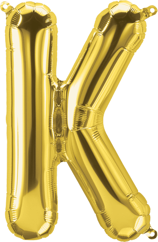 Northstar Mylar & Foil Gold Letter K 16" Balloon