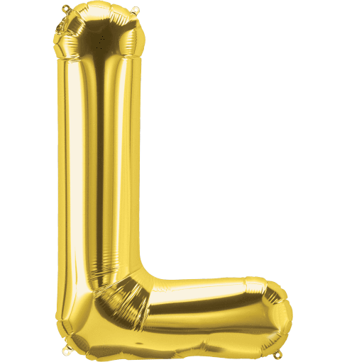 Northstar Mylar & Foil Gold Letter L 34" Balloon
