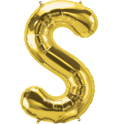 Gold Letter S 34" Balloon