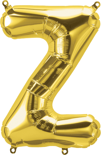Northstar Mylar & Foil Gold Letter Z 16" Balloon
