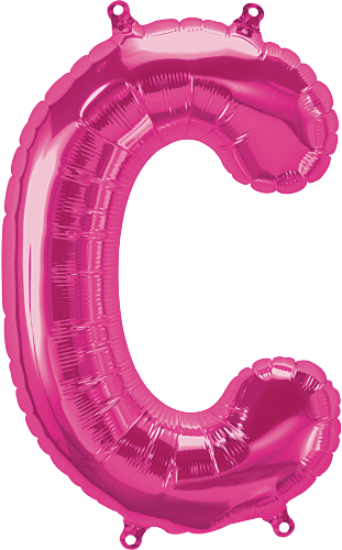 Northstar Mylar & Foil Magenta Letter C 16" Balloon
