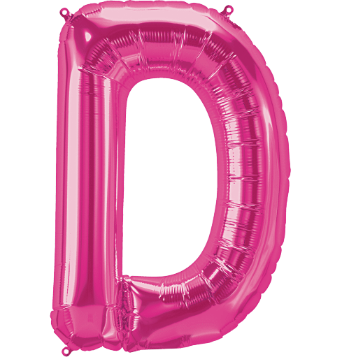Northstar Mylar & Foil Magenta Letter D 34" Balloon