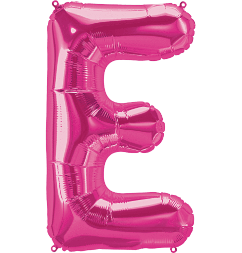 Northstar Mylar & Foil Magenta Letter E 34" Balloon