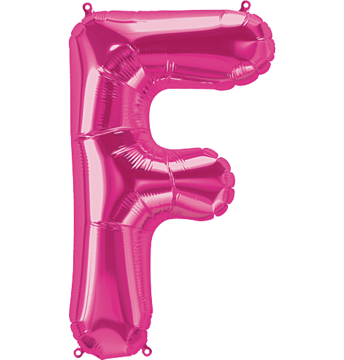 Northstar Mylar & Foil Magenta Letter F 34" Balloon