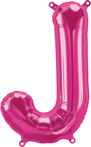 Northstar Mylar & Foil Magenta Letter J 16" Balloon