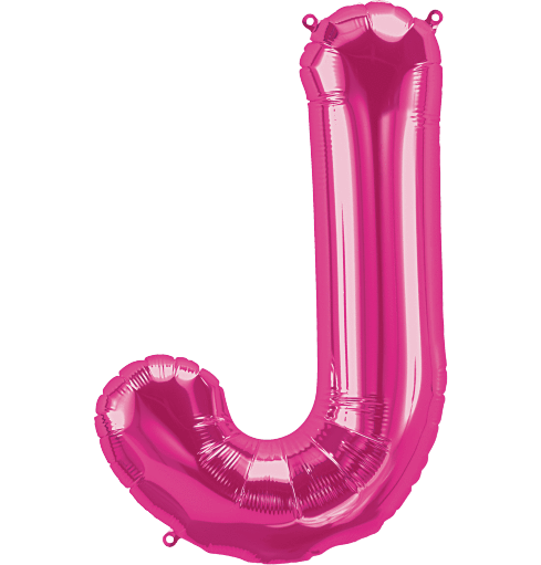 Northstar Mylar & Foil Magenta Letter J 34" Balloon