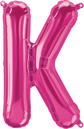 Northstar Mylar & Foil Magenta Letter K 16" Balloon