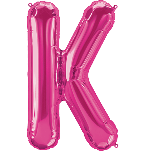 Northstar Mylar & Foil Magenta Letter K 34" Balloon
