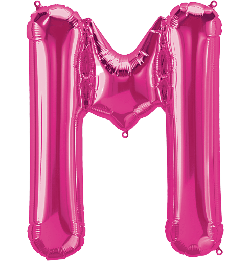 Northstar Mylar & Foil Magenta Letter M 34" Balloon