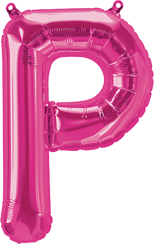 Northstar Mylar & Foil Magenta Letter P 16" Balloon