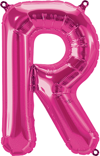 Northstar Mylar & Foil Magenta Letter R 16" Balloon