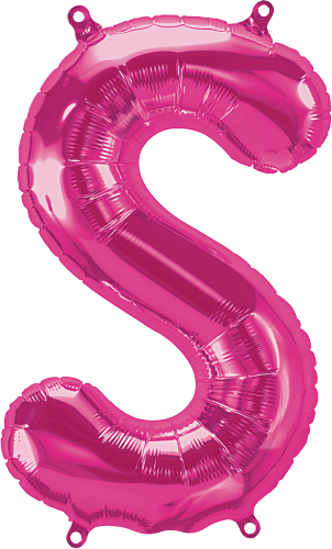 Northstar Mylar & Foil Magenta Letter S 16" Balloon