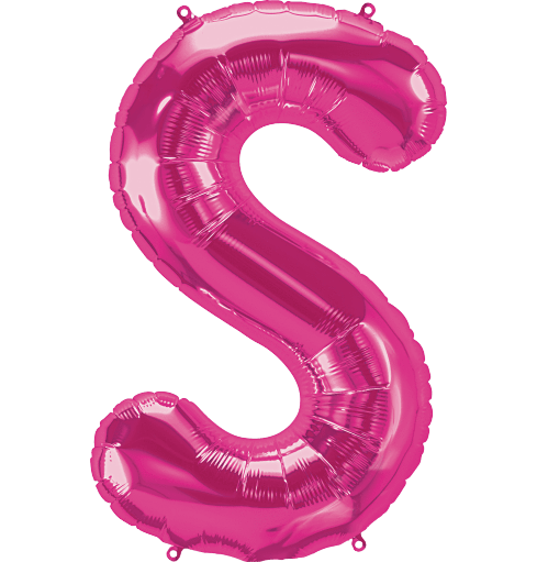 Northstar Mylar & Foil Magenta Letter S 34" Balloon
