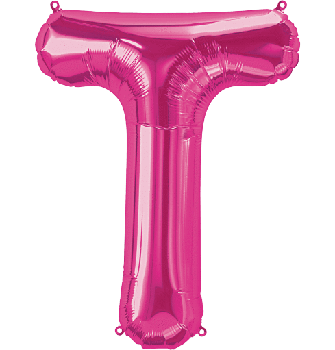 Northstar Mylar & Foil Magenta Letter T 34" Balloon