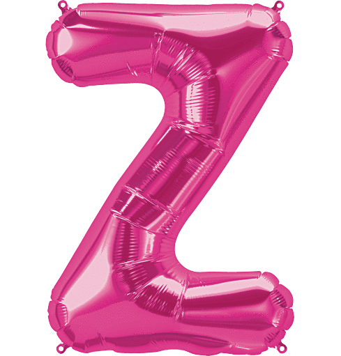 Northstar Mylar & Foil Magenta Letter Z 34" Balloon