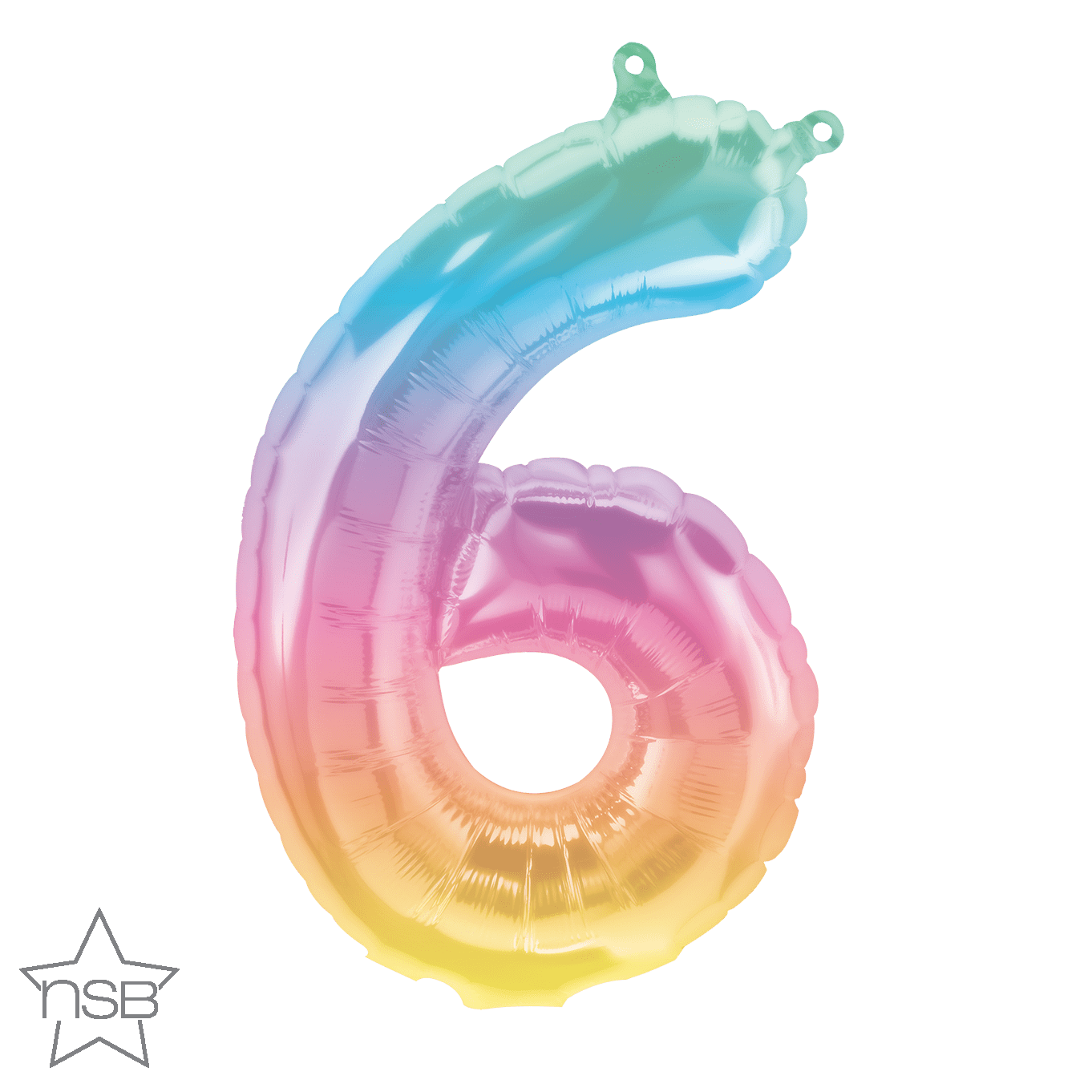 Northstar Mylar & Foil Number 6 Jelli Ombre 16″ Balloon