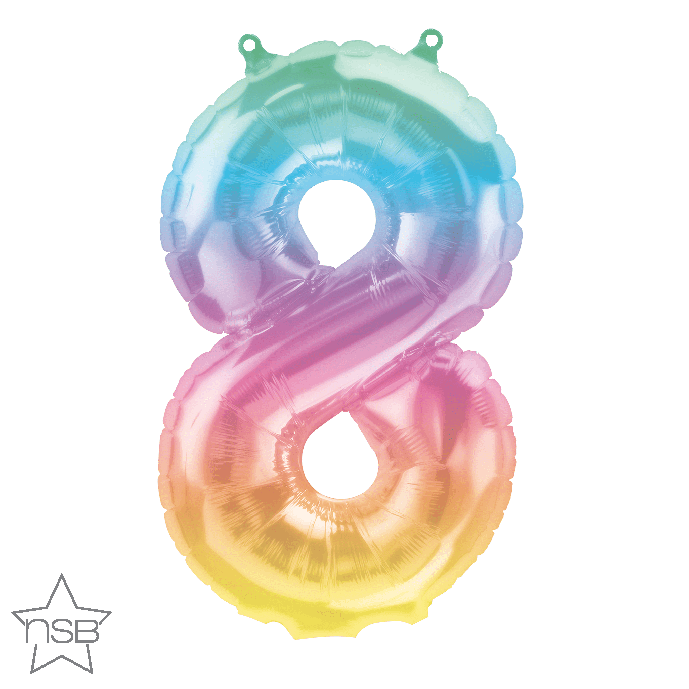 Northstar Mylar & Foil Number 8 Jelli Ombre 16″ Balloon