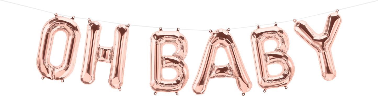 Northstar Mylar & Foil OH BABY 16" Rose Gold Balloon Kit