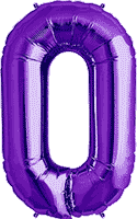 Northstar Mylar & Foil Purple / 0 Purple Giant 34" Balloon Letters and Numbers