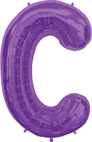 Northstar Mylar & Foil Purple Letter C 34″ Balloon