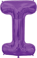 Northstar Mylar & Foil Purple Letter I 34″ Balloon