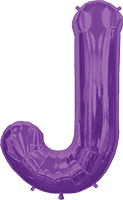 Northstar Mylar & Foil Purple Letter J 34″ Balloon