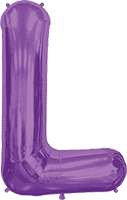 Purple Letter L 34″ Balloon