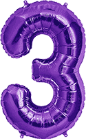 Northstar Mylar & Foil Purple Number 3 34″ Balloon