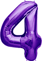 Northstar Mylar & Foil Purple Number 4 34″ Balloon