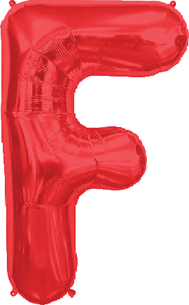 Northstar Mylar & Foil Red Letter F 34″ Balloon