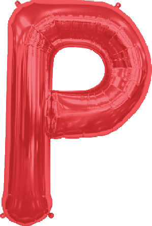 Northstar Mylar & Foil Red Letter P 34″ Balloon