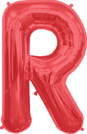 Northstar Mylar & Foil Red Letter R 34″ Balloon