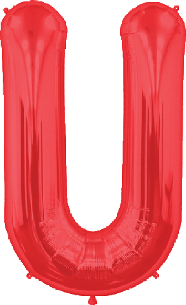Red Letter U 34″ Balloon