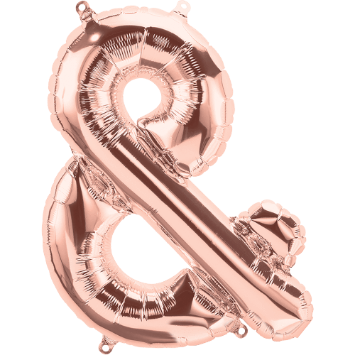 Northstar Mylar & Foil Rose Gold Ampersand 16" Balloon