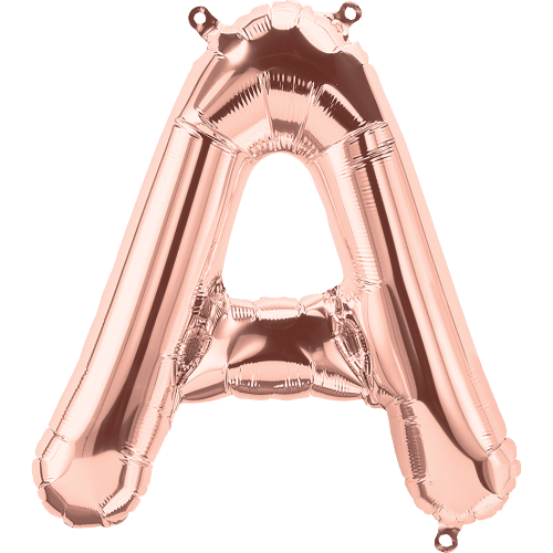 Northstar Mylar & Foil Rose Gold Letter A 16" Balloon
